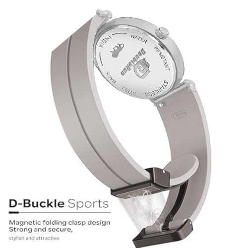 Image of DOUBLERUN Date Function White Color Silicone Strap Analog Wrist Watch for Men S 26-00-0