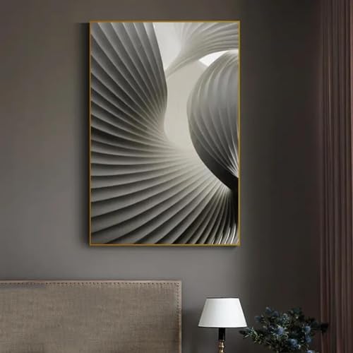 Toile abstraite noir et blanc de luxe pour image murale 70x100 - 3