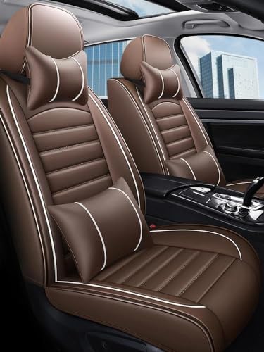 Housse de siège de voiture en cuir imperméable et kit complet 9 pièces - 2