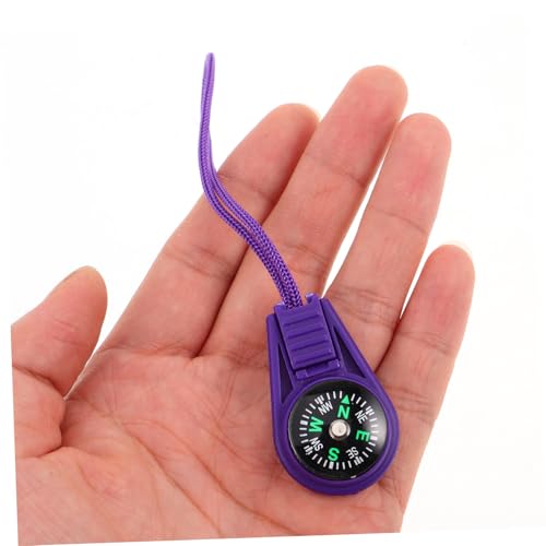 Brújula portátil Happyyami 50 piezas con cordón para camping miniatura 4