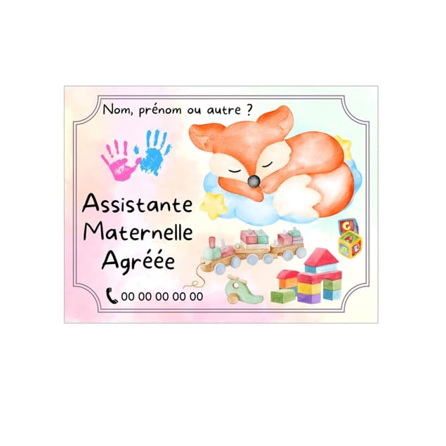 Plaque de porte nounou pour guider facilement les parents le matin