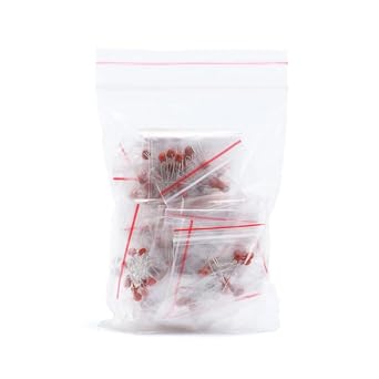Hailege 300pcs Ceramic Capacitor Assortment Kit DIP 2PF-0.1UF 30 Values Each 10pcs in Separate Bag Total 300pcs 50V Ceramic Capacitor Assorted Kit Assortment Set