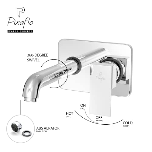 Image of Pixaflo Concealed Single Lever Basin Mixer with Exposed Parts Kit (Complete Set) (Crux)