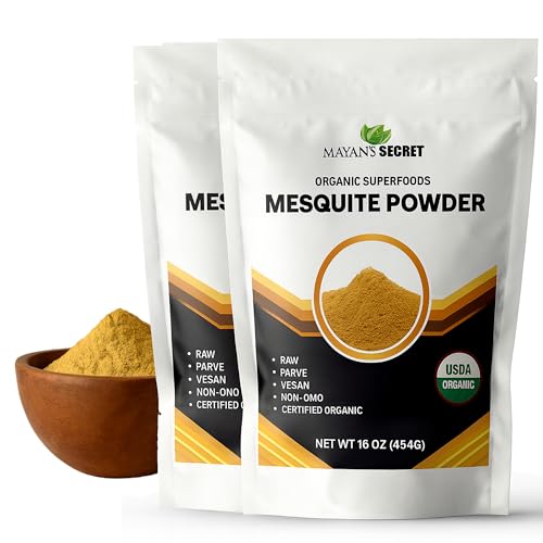 Mesquite Powder USDA Certified Non GMO, Vegan Protein Superfood Natural Fiber - Perfect for Smoothies and Baking 16 Ounces (1 Pound (Pack of 2))