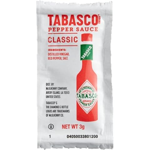 Tabasco Hot Sauce Packets - 3 gram (Pack of 50) Cover