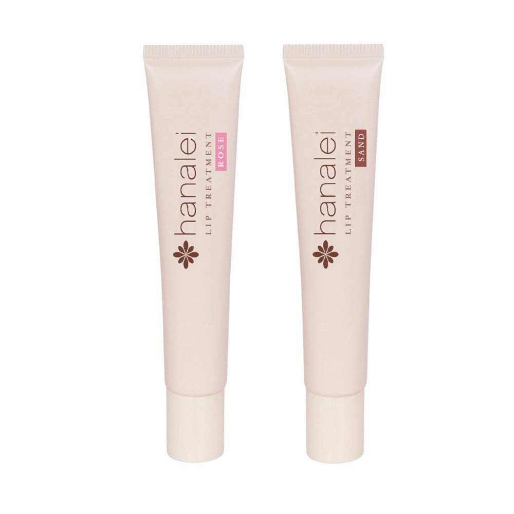 Hanalei Lip Treatment Bundle (Rose and Sand) | Made with Kukui Oil, Shea Butter, Agave, and Grapeseed Oil, Soothe Dry Lips (Cruelty free, Paraben free)