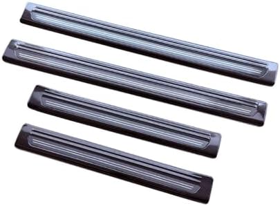 Door Sill Protector Compatible with Nissan Armada Y63 2025-2026 Accessories，Black Brushed Stainless Steel Material Auto Door Entry Guards (Black)