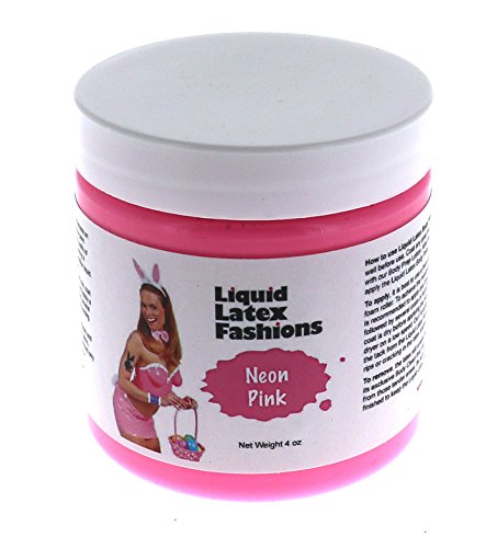 Neon Pink 4 Oz - Liquid Latex Body Paint, Ammonia Free No Odor, Easy On and Off, Cosplay Makeup, Creates Professional Monster, Zombie Arts
