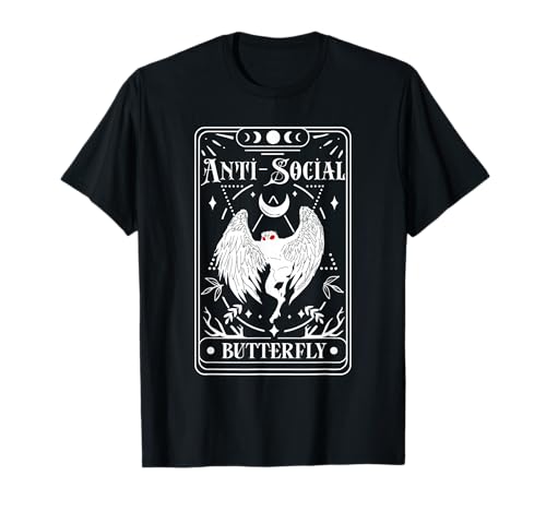 Mothman Tarot Card Antisocial Butterfly Cryptid T-Shirt