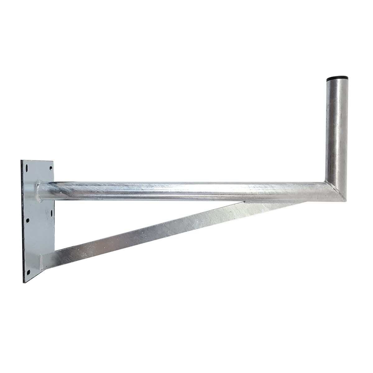 JUMBO80 - Brazo acodado (80 cm, diámetro 50 mm, fijación de antena parabólica satélite, pared de techo