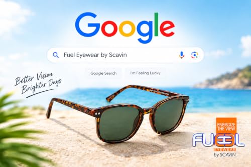 Image of Fueel Polarized Rectangle Sunglasses for Men & Women | UV Protected Retro Half Frame Sunglasses | Lightweight Stylish Black Frame