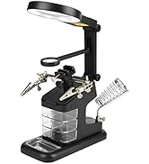 Soldering Helping Hands Magnifier Station, 3X 4.5X 25X USB Electric Magnifier Soldering Holding D...