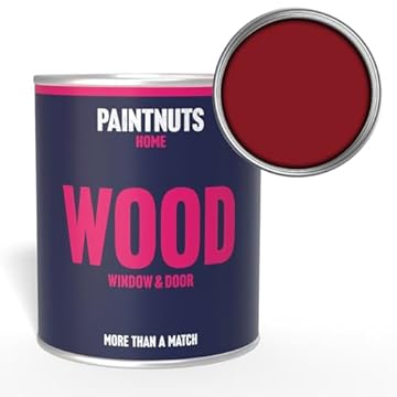 PaintNuts Wood Window & Door Paint - RAL-3003 - RUBY RED Satin 250ml Tin