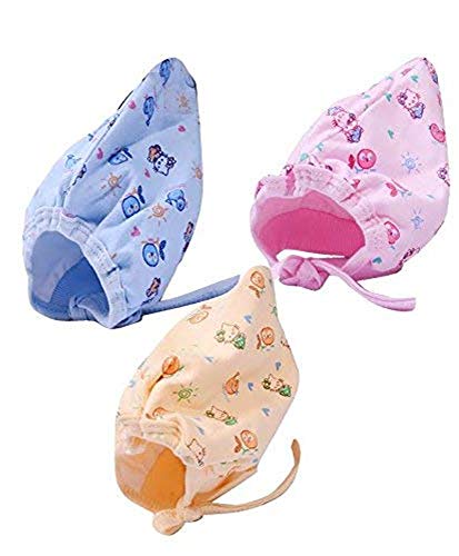 Image of mittenbooty� New Born Baby Soft Cotton Knot Closer Caps Unisex Hat Topi Pack of 3 pcs