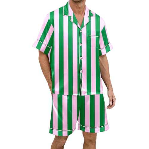 Pyjama boutonné en coton doux et respirant à rayures classiques