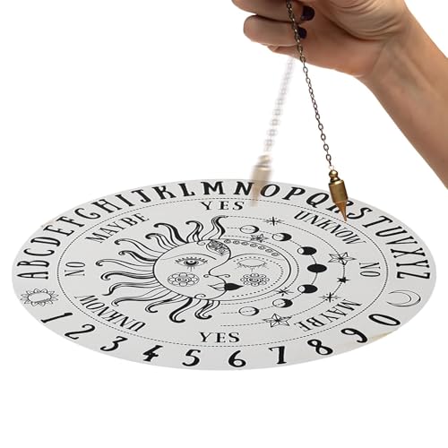 Tablero de adivinación de radiestesia de péndulo de madera -