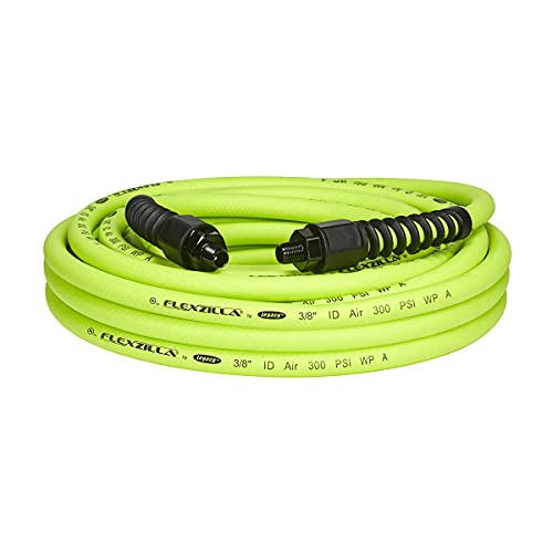 Flexzilla Pro Air Hose, 3/8 in. x 35 ft., Heavy Duty, Lightweight, Hybrid, ZillaGreen - HFZP3835YW2