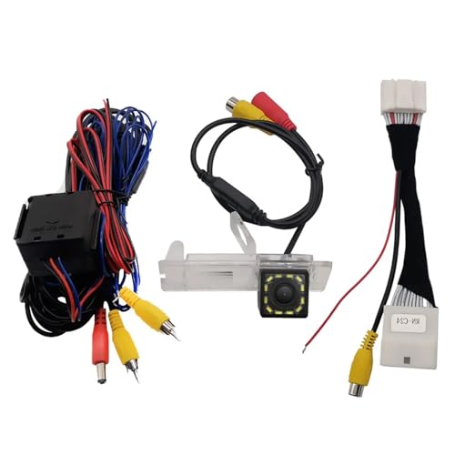 Caméras De Recul pour Clio 4 IV pour MK3 pour MK4 2012-2018 Et Écran Fisheye Dynamique Trajectoire HD Caméra Recul pour Voiture Caméra De Recul sans Fil(12LED)