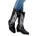 Botas Cowboy Mujer con Tacon Botas Moda Western Cuero Imitación Zapatos Invierno...