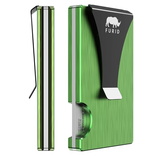 furid Card Wallet for Men Slim: Mens Wallet with Money Clip - Minimalist Wallet - Rfid Wallet, Front Pocket, Card Holder, Aluminum