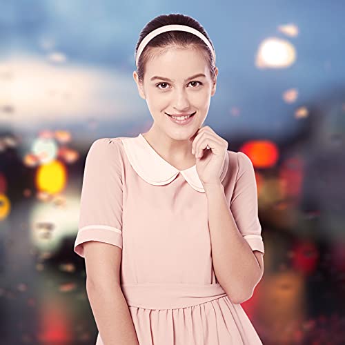 Vokoy 24 Pcs White Plastic Headbands, 1" Wide No Teeth Plain Headbands Diy Hair Bands Headbands For Girls Women #TOP5