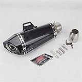 Auspuff & Abgasanlage MISDD 51mm Einlass Universal-Motorradauspuffschalldämpfer for FZ1 R6 R15 R3 ZX6R ZX10 Z900 1000 CBR1000 GSXR1000 650 K7 K8 K11 Auspuff & Abgasanlage (Color : B)