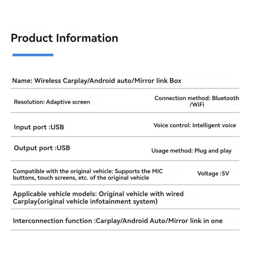 Adaptateur USB Carplay anti-déconnexion pour réplication d'écran Android Auto et Mirror Link - 7