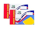 2-Pack Colored Index Cards, 3x5-Inch, Unruled, Canary Yellow, 100-Count per Package from Northland Wholesale. (2 Packs of 100)