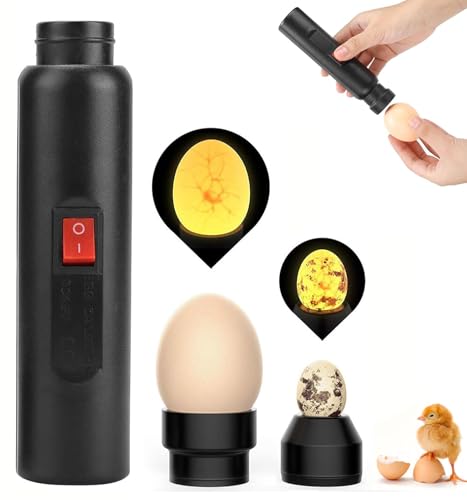 ZLXHDL Schierlampe für hühnereier, Schierlampe wachteleier wiederaufladbar, LED-Licht Brutkasten hühner, Helle, Kühle In Hand Hühnerei-Tester, Zur Überwachung der Eientwicklung