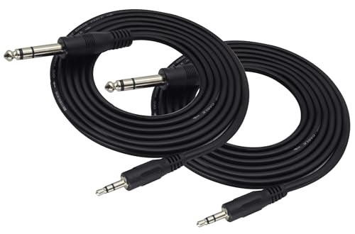 Cable de audio Jack 3.5mm a Jack 6.35mm 2 pack 1.8 m miniatura 1