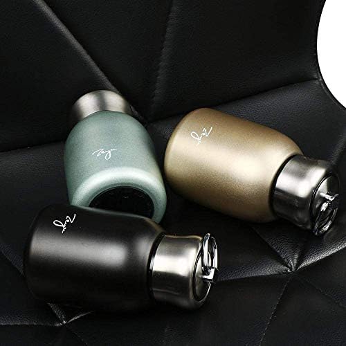 Mini Thermal Flasks Upgrade Version, 9oz/260ml Small Vacuum Insulated Water Bottle Non-Leak Juice Milk Tea Vacuum Hot and Cold Water Coffee Bottle Girls Boys Kids Adults Gift (Green)