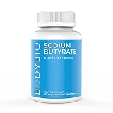 BodyBio Butyrate - Postbiotic for Gut Health, Digestive Support, Bloat, Gas & Constipation Relief, Leaky Gut Repair - Sodium + Butyric Acid Supplement for GI Wellness 100 Capsules