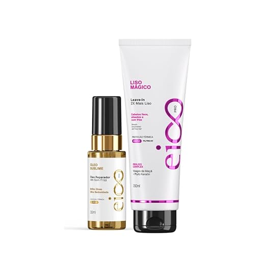Kit Óleo Reparador Argan e Abacate Anti Frizz 30ml Protetor Térmico Liso Mágico Leave-in 200ml Finalizador Capilar