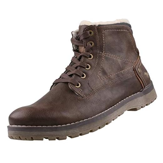 Mustang Schnür-Booty, Botas Clasicas para Hombre, Marrón (Mittelbraun 360), 42 EU