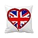 DIYthinker Amore Cuore Regno Unito Inghilterra Luogo d'Interesse Piazza tiro Cuscino Inserire Cuscino casa Divano Decor Regalo 40 X 40 cm (Ci Sono Alcuni errori di Misura)