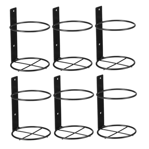 Ciieeo 6Pcs Iron Wall Mounted Wine Rack Sturdy Red Wine Bottle Display Holder for Home Storage Easy Assembly Space Saving Wine Organizer Modern Design for Kitchen and Bar