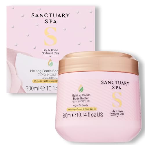 Sanctuary Spa Lily and Rose Natural Oils Melting Pearls Body Butter, No Mineral Oil