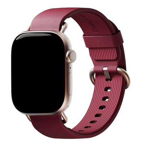 Image of DailyObjects Ellipse Leather Watch Strap Compatible with Apple Watch Series 11 /10 (42mm) | Series 9 /8 /7 41mm, SE3 /SE2 /SE /6 /5 /4 (40mm) | Series 3 38mm -Watch Not Included