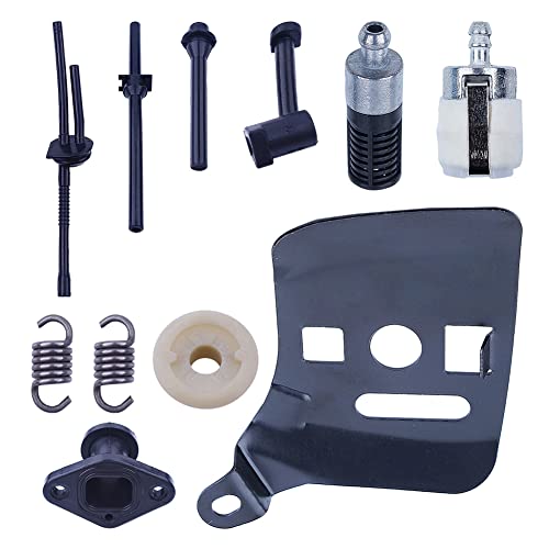 Gubeter 2500 25Cc Motosierra China Manguera de Aceite Combustible Engranaje de Tornillo sin Fin Placa de Barra del colector de admisión, Kit, para Motosierra pequeña China 2500 25Cc de 2 Tiempos,