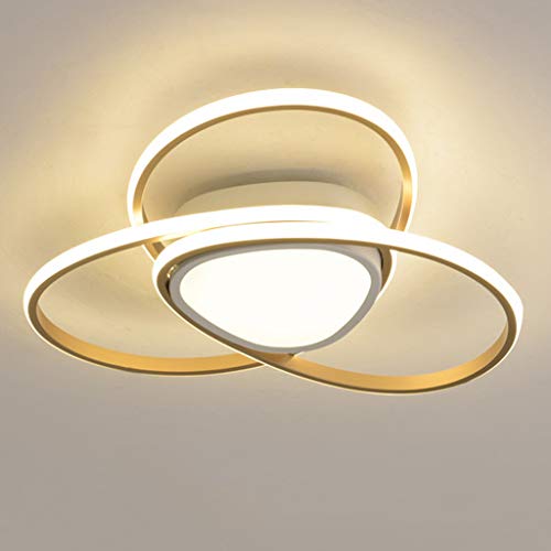 Luz De Techo LED Regulable Moderna Con Control Remoto Lámpara De Techo Metal Acrílico Ahorro De Energía Luz De Sala De Estar Mesa De Comedor Iluminación De Dormitorio Lámpara De Cocina,45cm/36W Cover