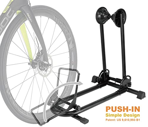 BikeHand Bicycle Floor Parking Rack Stand - for Mountain MTB & Road Bikes Indoor Outdoor Garage Storage - Classic 3 Bikes