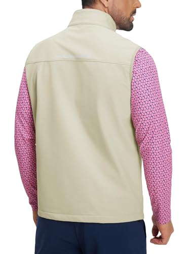 Image of M MAELREG Mens Vests Outerwear Windproof Lightweight Softshell Vests Zip Pockets Sports Sleeveless Jacket Golf Vests for Men