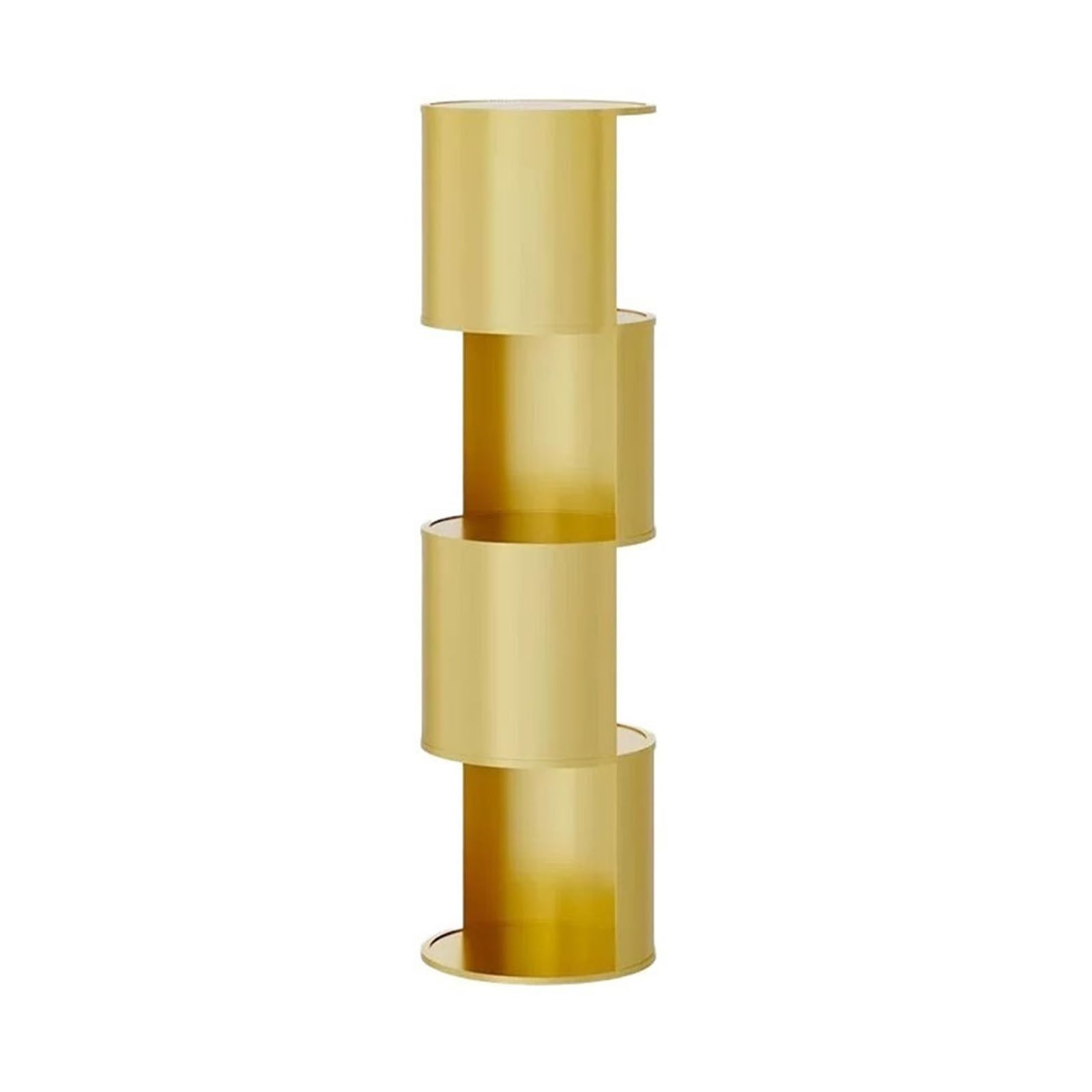 ZYYANSHOP Bookshelf Creative Split-level Carbon Steel Baked Enamel Bookshelf Light Luxury Storage Stand for Home(Gold)
