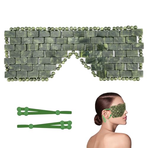 gemshan Máscara facial de jade 100% natural con piedra preciosa real, reutilizable, para revivir y eliminar la hinchazón