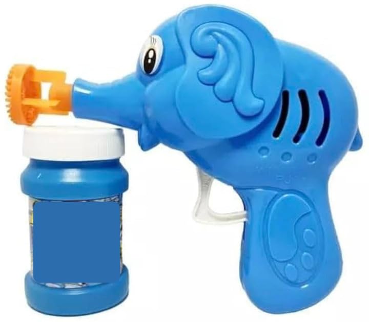 Name Mart Elephant Bubble Gun Toy for Kids, Pink Bubble Maker with Bubble Solution Bottle-image-17