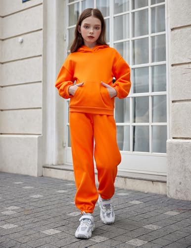Image of Arshinet Girls 2 Piece Outfits Oversized Sweatshirt and Sweatpant Sweatsuit