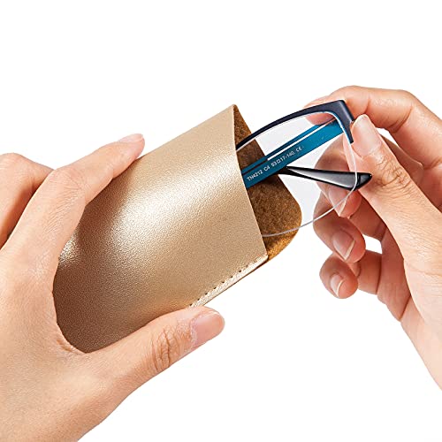 Image of TRIUMPH VISION 3 Pack Reading Glasses Pouch Soft Case Eyeglass Sleeve Slim | Alternative to Bulky Case in bag, Lightweight Lined Padded Protect Optical lens Slip in, Cute Pattern Portable for Daily Use