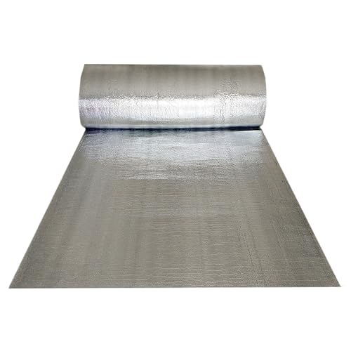 MRVAKDYDI Aislamiento de lámina de Aluminio autoadhesiva, Envoltura de Aislamiento de Burbujas de Aluminio Doble for Suelo, Techo, Puerta de Garaje, Autocaravana, Varios tamaños(1x3m)