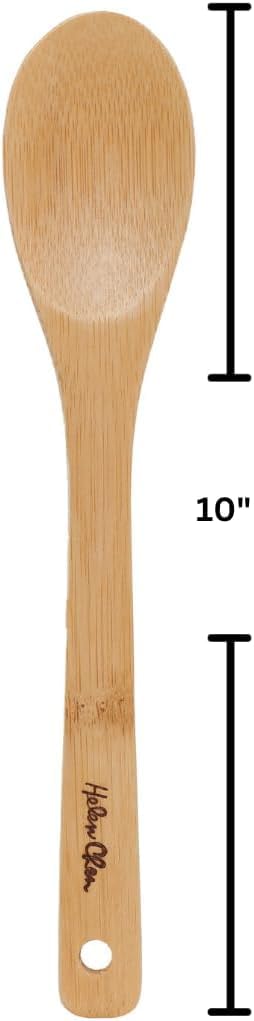 Helen's Asian Kitchen 97053 Utensilio de cocina cuchara de cocina, 10 pulgadas, bambú natural