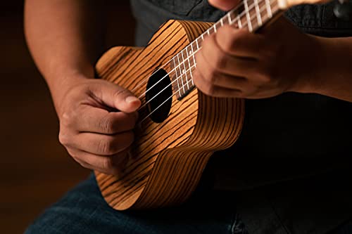 Ortega RFU10Z Friends Série Ukulélé soprano avec housse/Cordes Aquila Bois Zebrawood/Satin - Les Beatles, Paul McCartney, John Lennon, RIngo Starr, George Harrison Ortega RFU10Z Friends Série Ukulélé soprano avec housse/Cordes Aquila Bois Zebrawood/Satin – Image 7